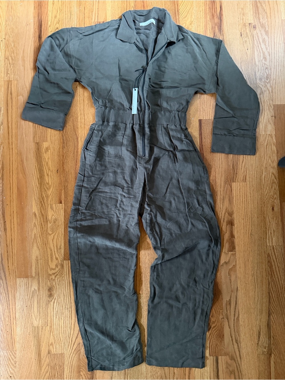 Women's Stillwater M Olive Utility Jumpsuit - linen blend The Parker